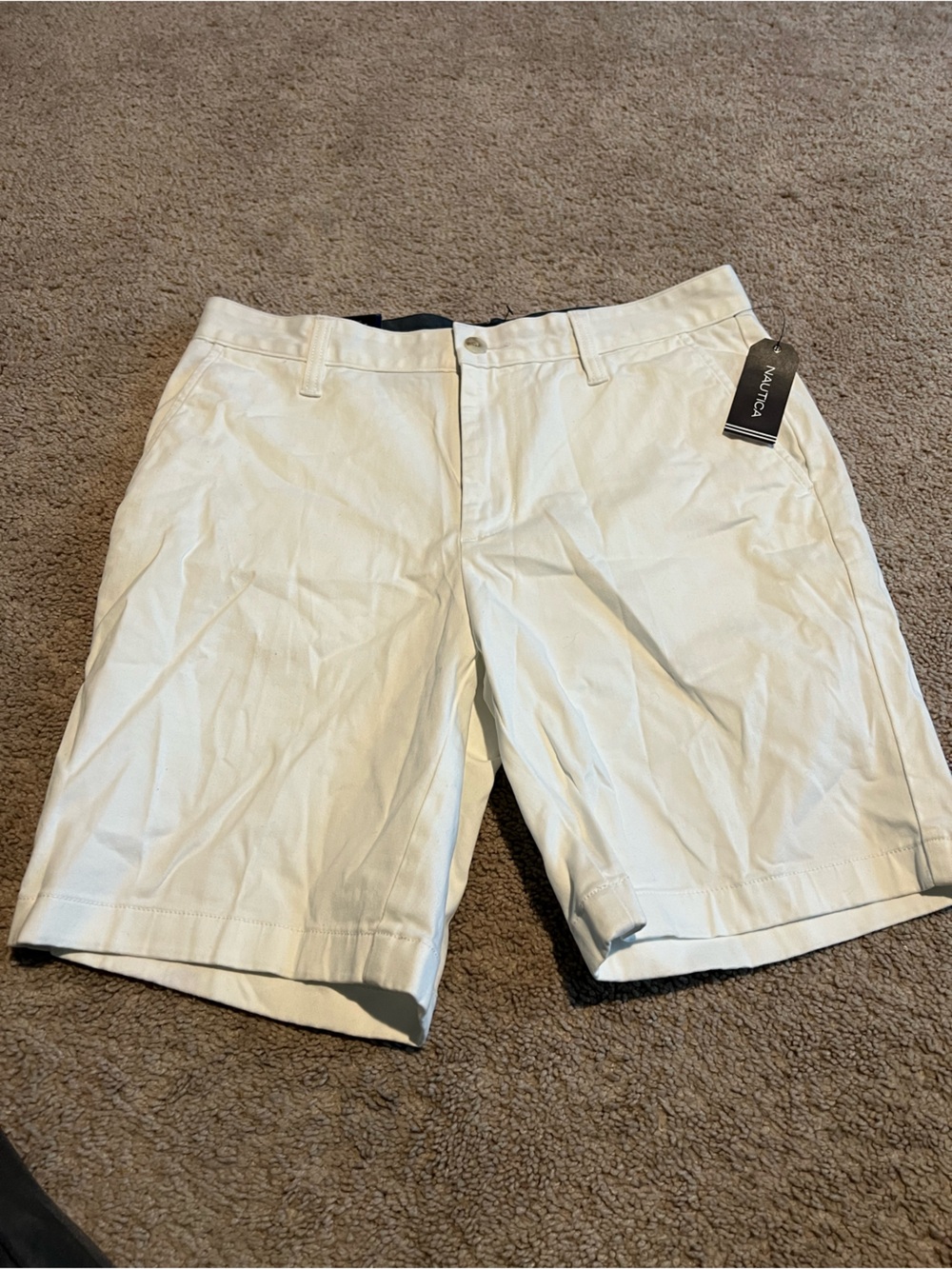 Classic White Men’s Flat Front Shorts